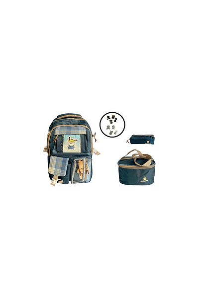 Relaxion Set of 3 Primary School Backpack with Keychain 1395
