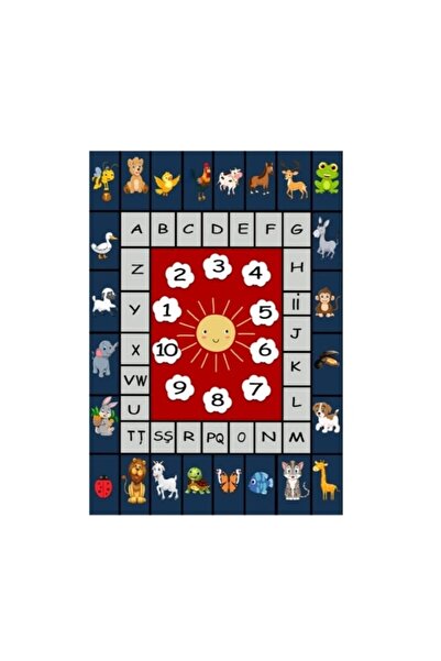 OEM Children's Room Rug, Non-Slip, Educational Model M1, Multicolor, 120x180cm