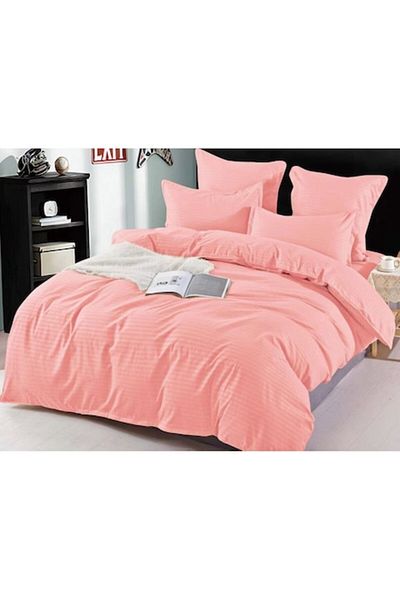 OEM Double bedding set, Sonia-Home, Finet Damasc type, Uni, 6 pieces, 220x240cm, Coral