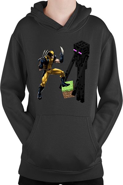 OEM Hanorac Copii Minecraft Enderman Wolverine Grass Cube
