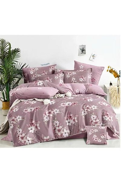 OEM Double bed linen set, 6 pieces, 2 people, 180x200 cm, multicolor floral print