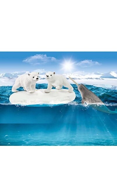 SCHLEICH figurine, Ice shelf with polar bears and narwhal