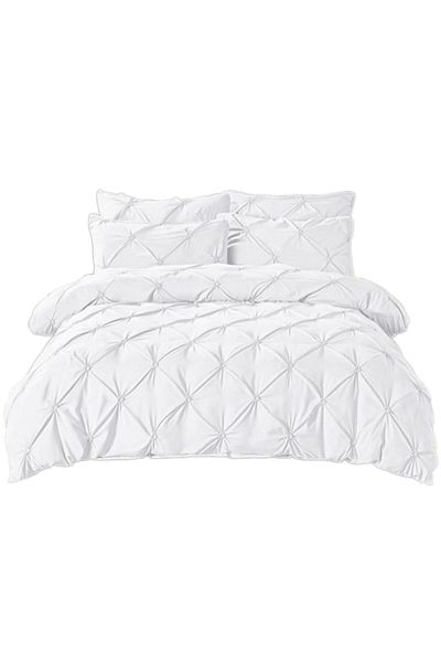 JOJO HOME Double bed sheet, Jojo Home, Uni, Embroidered Pleats Model, 6 pieces, Finet, 230x250cm, White