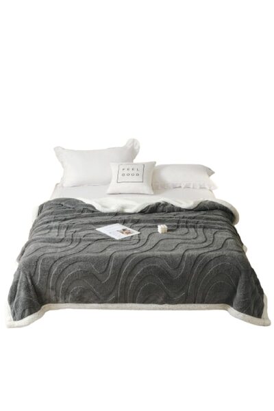 OEM Patura Imblanita, Cocolino, Abstract 3D Elegant, 200x230cm, Gri Inchis