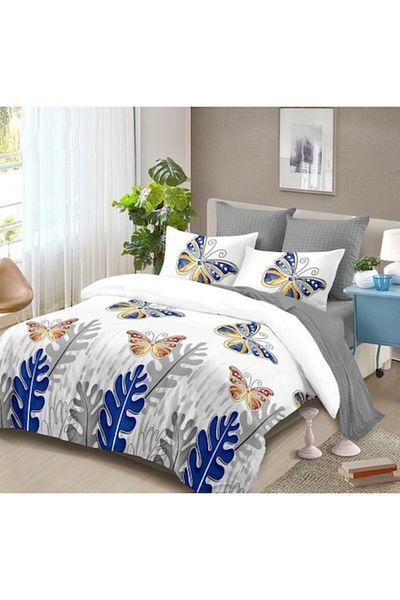 OEM Double Bed Linen, Spring, 6 Pieces, 2 Persons, 235x250cm, Finet, Multicolor