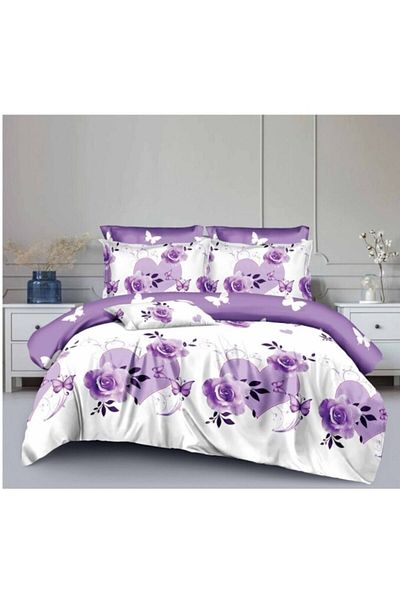 OEM Double Bed Sheet Set, 6 Pieces, 2 Persons, 180x200 cm, Multicolor