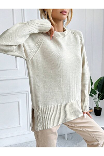 Cockatoo Πουλόβερ με λαιμόκοψη και πλεκτά μανίκια