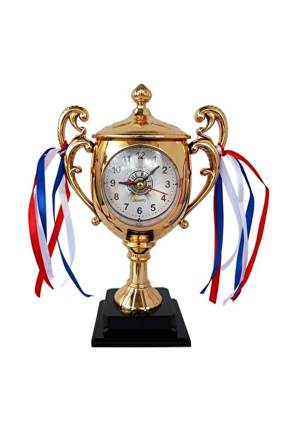 OEM Ceas din plastic, de masă, în formă de trofeu M1, 14 x 21 cm