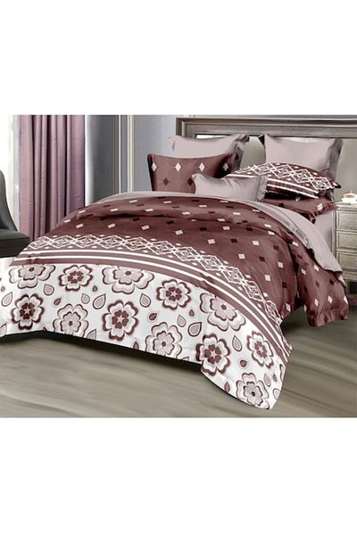 Pucioasa Bed Linen for 2 Persons, 245x250cm, Fine Cotton, 6 Pieces, Multicolor, MIMF-85