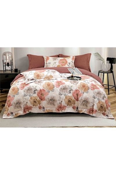 OEM Luxury Bedding Set, Jojo Home, Fine Cotton, 6 Pieces, 180x200cm, Pastel Floral Print