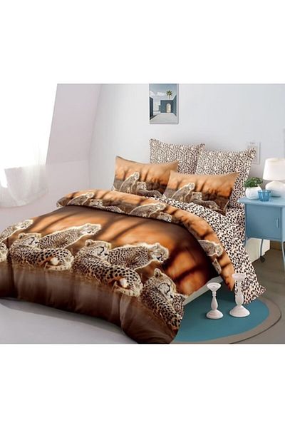 OEM Double Bed Sheet, Spring, 6-piece, 2 persons, 235x250cm, Finet, Jungle, Multicolor