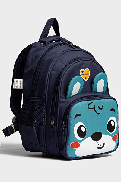 Go Veform 3’lü Okul Çanta Seti – Sırt Çantası, Termoslu Beslenme Çantası ve Kalemlik GV7210 Lacivert/Mavi