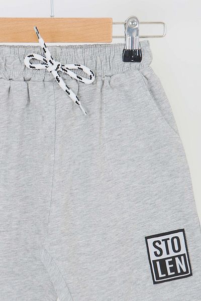 TOFİSA Girl's Gray Printed Shorts - 27335