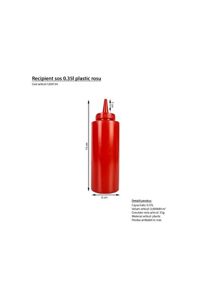 gogiva Sauce container, Red, 350 ml