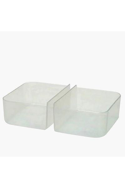 locknlock Classic Rectangular 2-Compartment Food Container with Clip Lock Lid - 460 ml