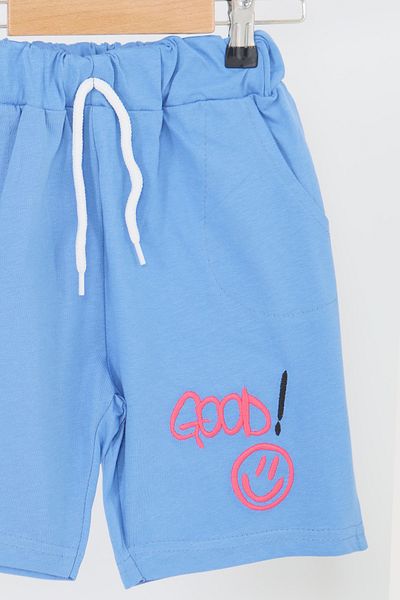 TOFİSA Girl's Blue Printed Shorts - 27460