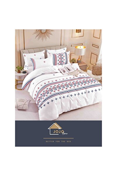 JOJO HOME Bed linen, traditional, M5, 4 pieces, 1 person, 155x230cm, Finet, Multicolored white