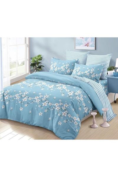 OEM Double Bed Sheets, Spring, Elastic Sheet, 6 Pieces, 2 People, 180x200cm, Finet, Flowering Branches,