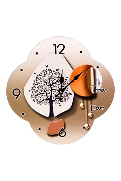 OEM Wooden Clock (MDF) Shaped Like a Flower, 40x48 cm, Model M1