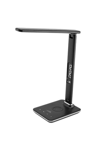 ETA Lampă de birou LED 1893 90000, 6,5 W, braț flexibil, LCD, alarmă, bază de încărcare telefon wireless