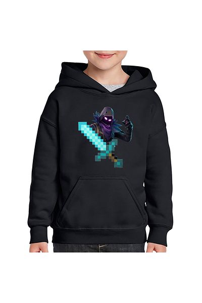 OEM Hanorac copii Raven Fortnite Minecraft Diamond Sword