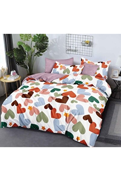 OEM Lenjerie de Pat Dublu, 6 Piese, 2 persoane, 180x200cm, Finet, Imprimeu In...