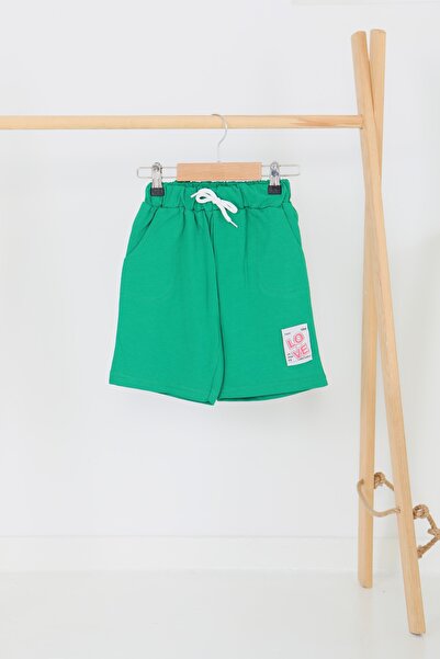 TOFİSA Κοριτσίστικο σορτς με σμαραγδένια στάμπα - 27332