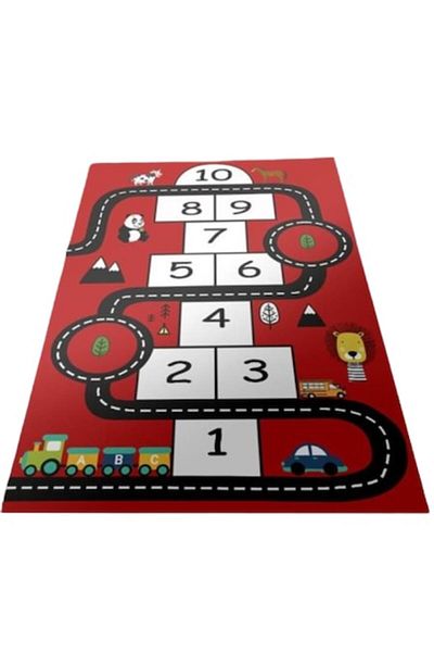 OEM Children's Room Rug, Anti-Slip, Hopscotch Model, Multicolor, 120x180cm