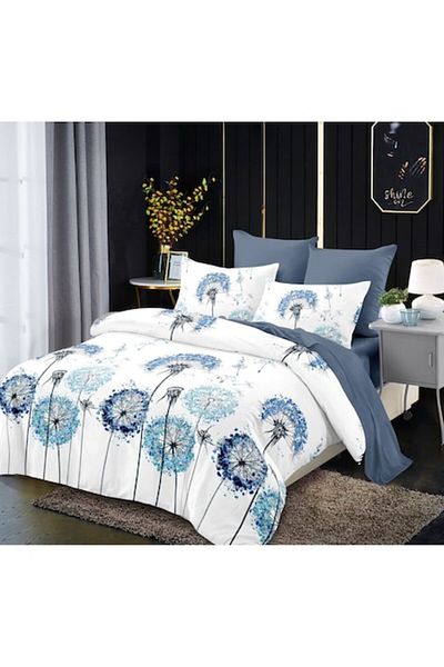 OEM Double Bed Linen, 2 Sides, 6 Pieces, 2 Persons, Dandelion Print 180x200cm, Finet Satin