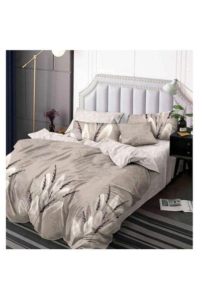 OEM Double Bed Linen, 6 Pieces, 2 Persons, 245x250 cm, Spike Pattern, Multicolor