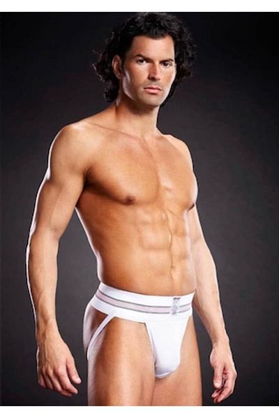 Blue Line Butik Chiloti Microfiber Jock Strap White S/M
