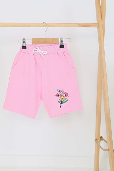 TOFİSA Κοριτσίστικο σορτς με ροζ στάμπα - 27331