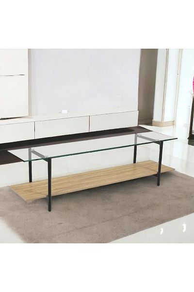 DEC4 Plasma table made of wood with glass