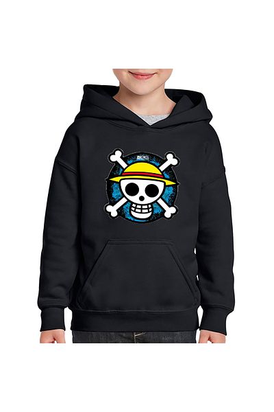 OEM Children's Hoodie One Piece Crew Logo Monkey D Luffy Anime Manga