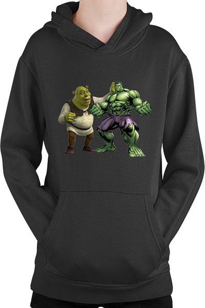 OEM Kids Hoodie Shrek Hulk Ugly Medieval Big Ears Wonder Curious Marvel