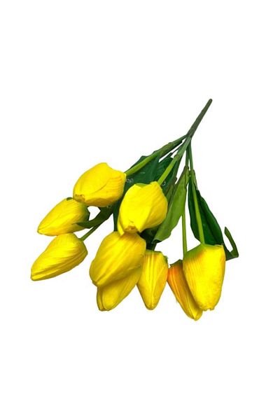 OEM Bouquet of Tulip Buds, 9 Stems, 40x20 cm Yellow