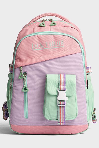 Go Veform Waterproof Multi-Pocket School Bag – Colorful and Comfortable Design Jt2045 Pink