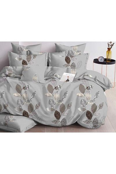 OEM Double Bed Linen, Autumn Leaves Print, Reversible, 6 Pieces, 2 Persons, 230x245cm, Finet, Multicolor