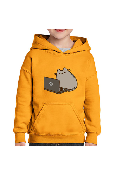 OEM Hanorac copii Pusheen Cat Laptop Meow Pisica Pussy Cute