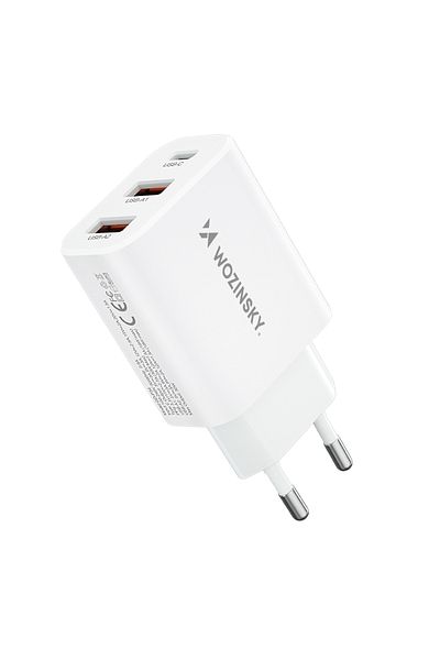 WOZINSKY Încărcător de perete 100-240V 30W USB-C 2x USB-A alb