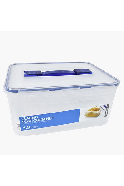 locknlock Food Container with Clip-On Lid and Handle - 6.5 L