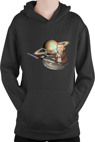 OEM Star Trek Obi Wan Kenobi Ride Spaceship Saturn Planet Ring Kids Hoodie