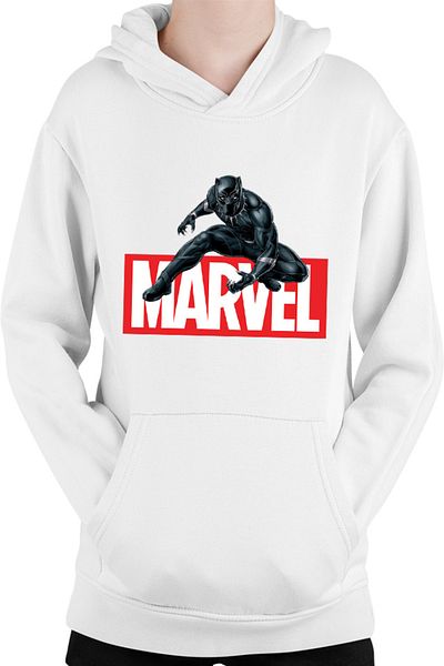 OEM Hanorac Copii Black Panter Marvel Logo Feline Superhero