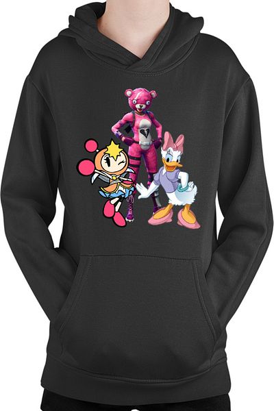 OEM Kids Bomberman Donald Duck Daisy Fortnite Fluffly Funny Hoodie
