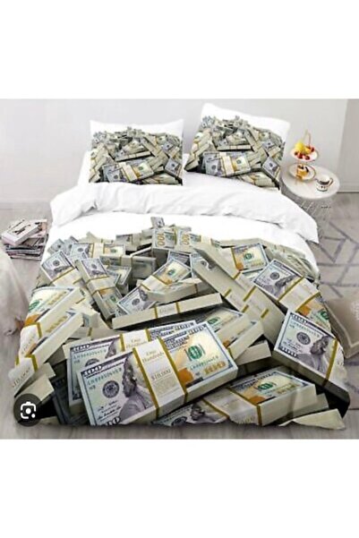 OEM Lenjerie de pat dublu, 230x250 cm, 6 piese, 2 persoane, 3D, finet, imprim...