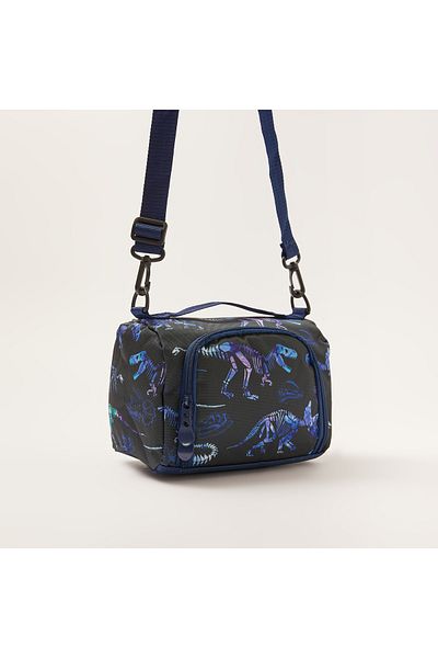 Juniors Dinosaur Print Lunch Bag with Detachable Strap