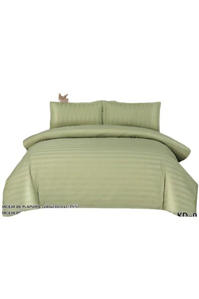 OEM Double Bed Linen with Elastic, Damask, 2 Persons, 180x230 cm, Olive