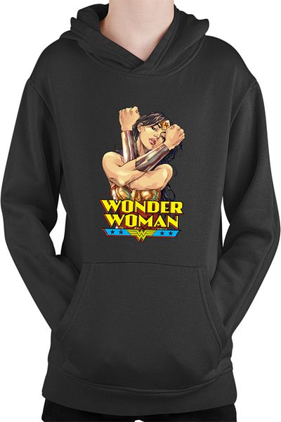 OEM Wonder Woman Logo Stunning Comics Kids Hoodie