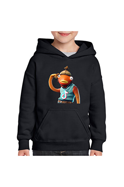 OEM Παιδικό Φούτερ με Κουκούλα Fishstick Fortnite Tik Tok