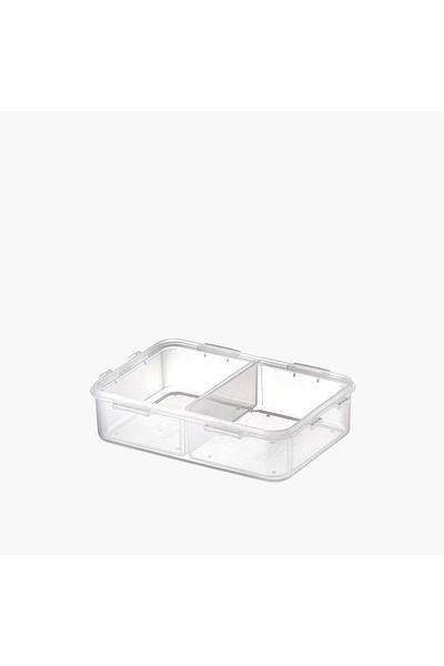 locknlock Rectangle Food Container with Divider - 550 ml
